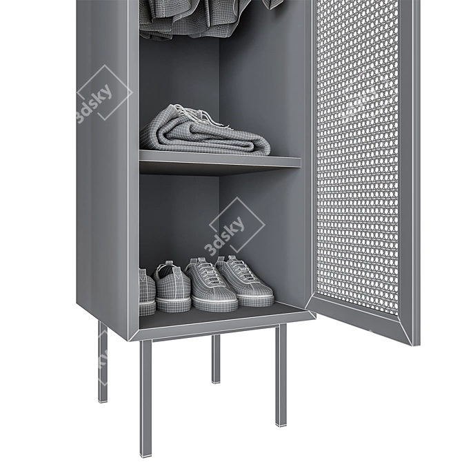 WASKA Wicker Door Wardrobe 3D model image 5