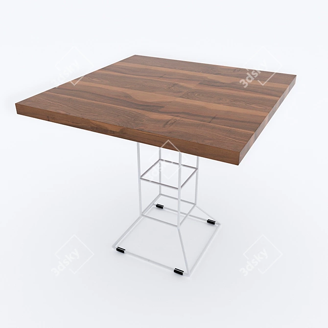 Versatile "CUBE-L" Dining Table 3D model image 1