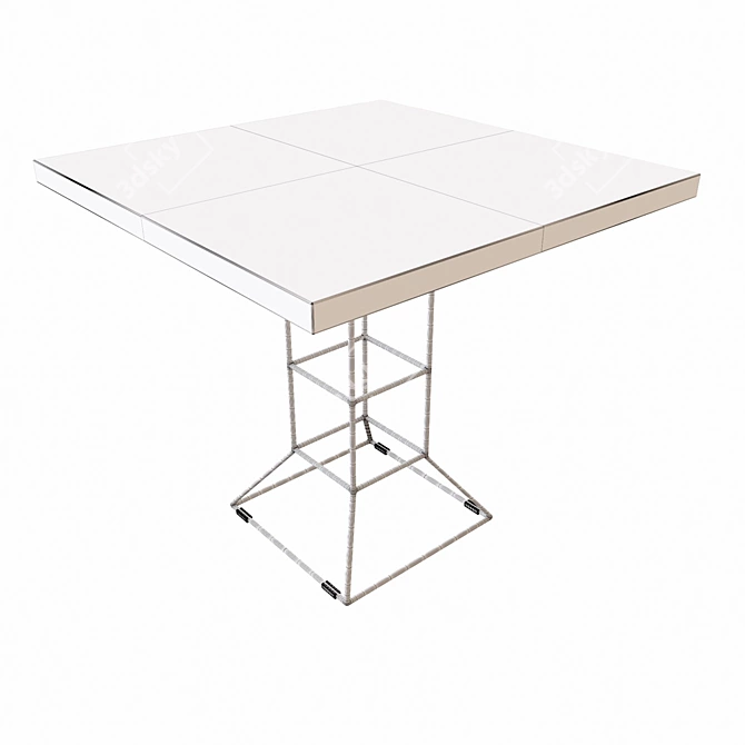 Versatile "CUBE-L" Dining Table 3D model image 2