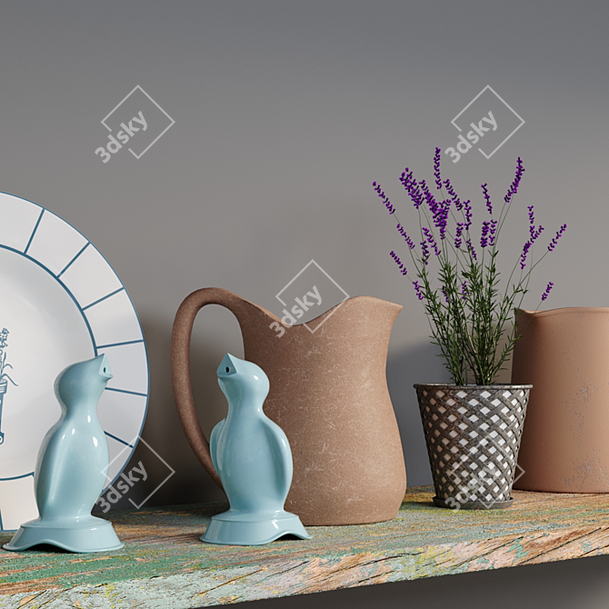 Charming Provence Kitchen Set 3D model image 5