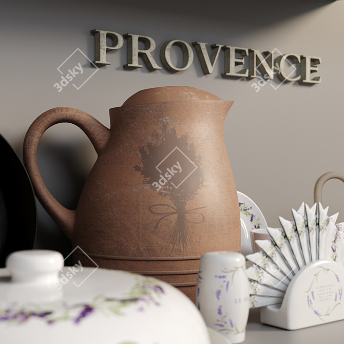 Charming Provence Kitchen Set 3D model image 6