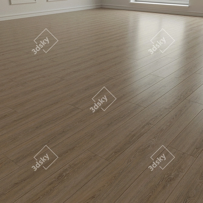 Title: Natural Wood Laminate Flooring 3D model image 2