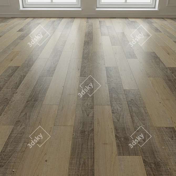 Natural Wood Parquet Laminate 3D model image 1