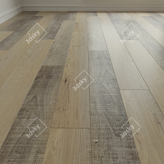 Natural Wood Parquet Laminate 3D model image 3