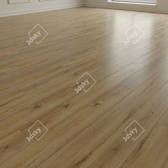 Natural Wood Parquet Laminate 3D model image 1