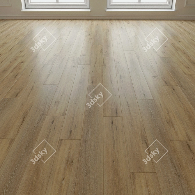 Natural Wood Parquet Laminate 3D model image 2