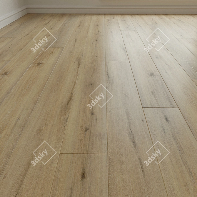 Natural Wood Parquet Laminate 3D model image 3