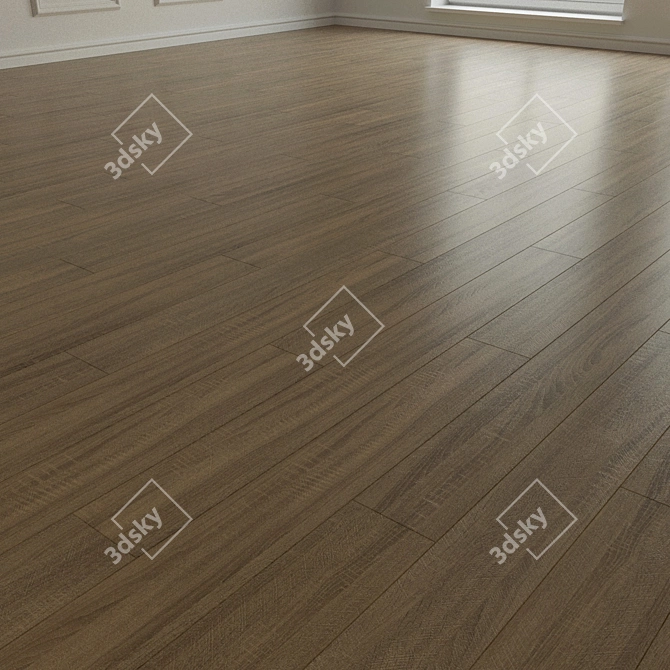 Natural Wood Parquet Flooring 3D model image 1