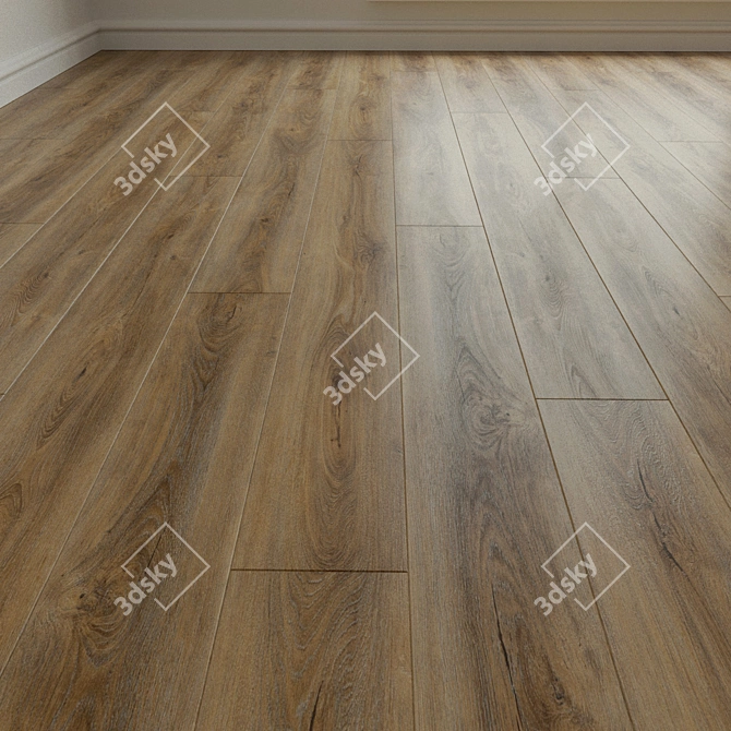 Natural Wood Laminate Parquet 181 3D model image 2