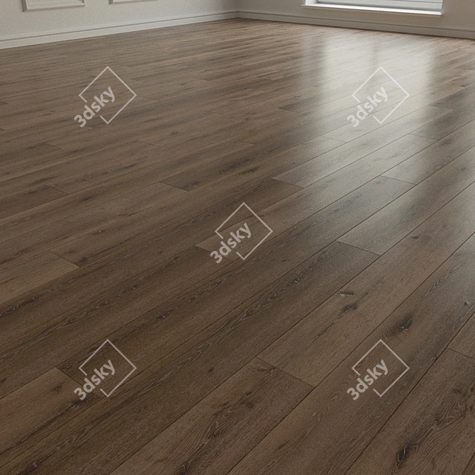 Natural Wood Laminate Parquet 3D model image 2