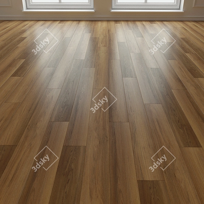 Natural Wood Laminate Parquet 3D model image 1