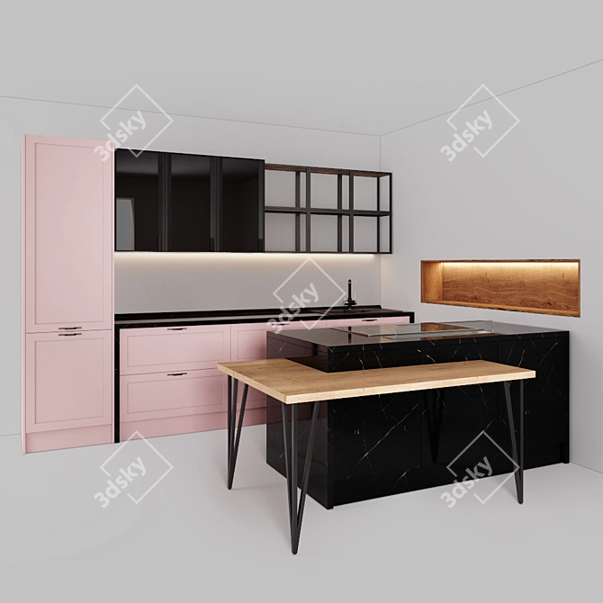Lorena Flamingo Kitchen Collection 3D model image 1
