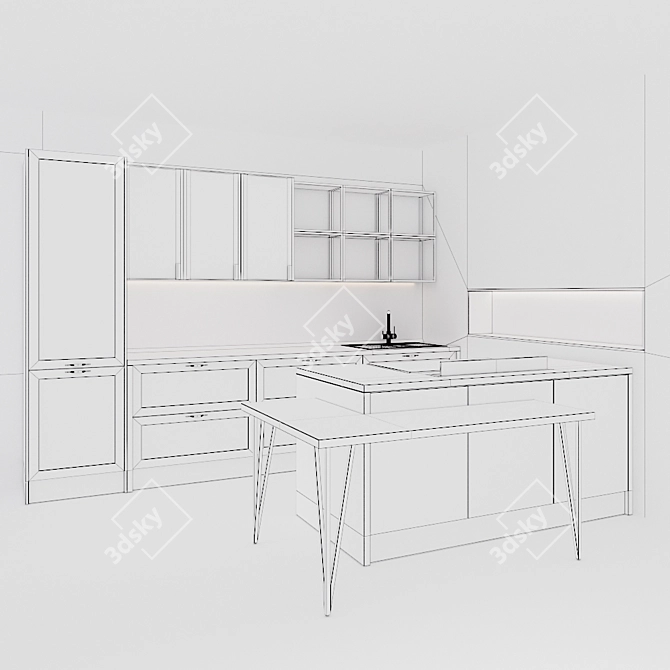 Lorena Flamingo Kitchen Collection 3D model image 3