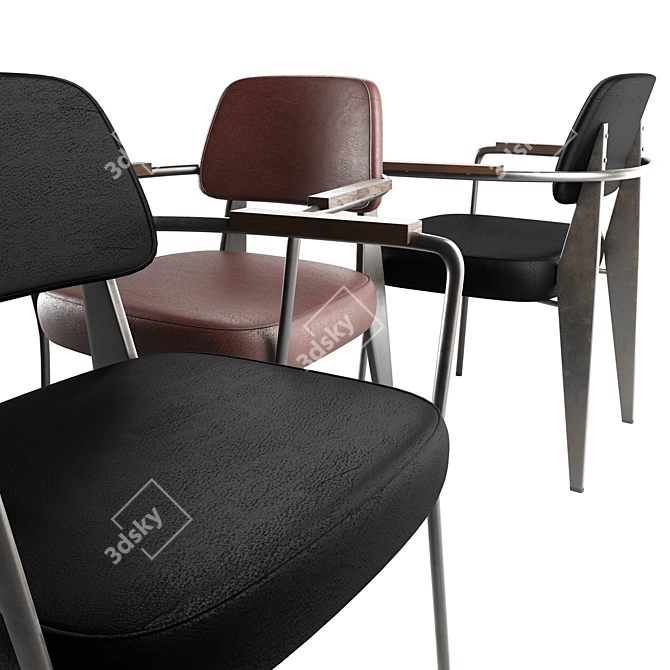 Retro Elegance: Vintage Chair 3D model image 2