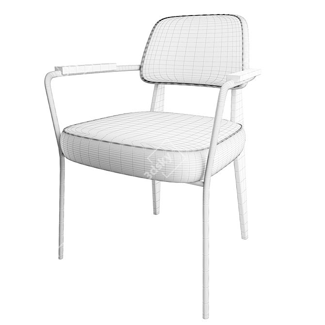 Retro Elegance: Vintage Chair 3D model image 3