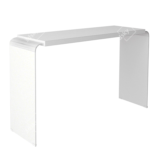 E-style Glass Base Console 3D model image 2