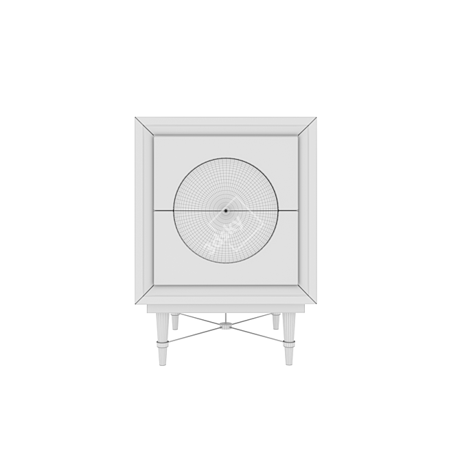 Elegant Bedside Table: Black or White 3D model image 2