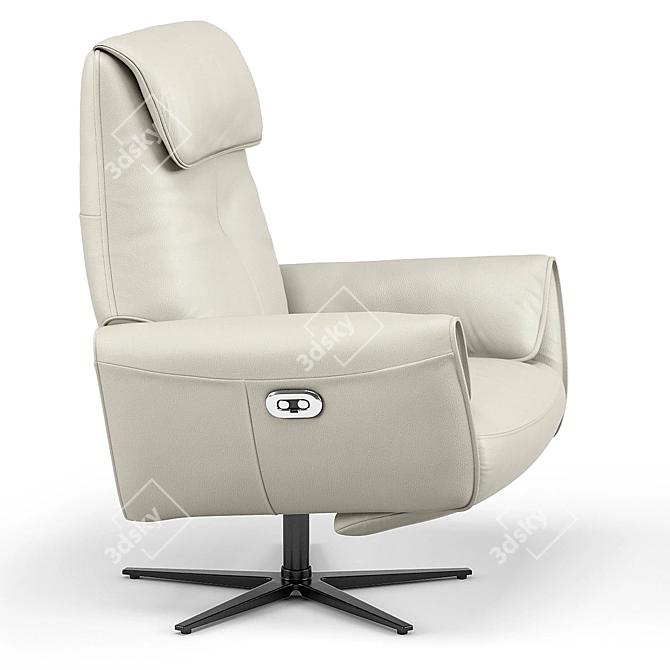 Modern Faenza Motion Lounge Chair (32"W) 3D model image 4