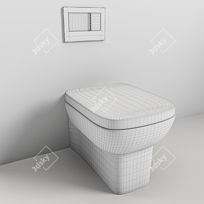 Kohler White Toilet: Sleek and Efficient 3D model image 2