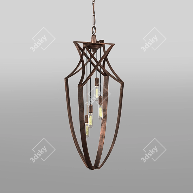 Elegant Windchime Lamp 3D model image 1