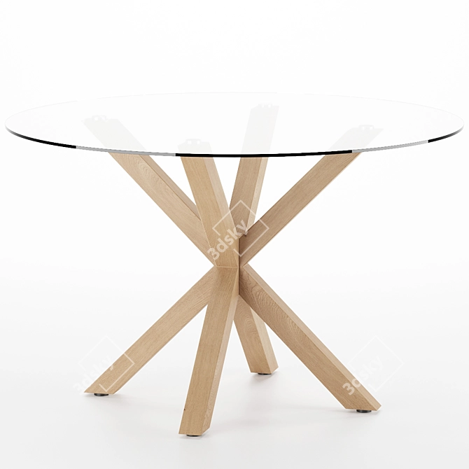 Elegant Arya Dining Table 3D model image 2