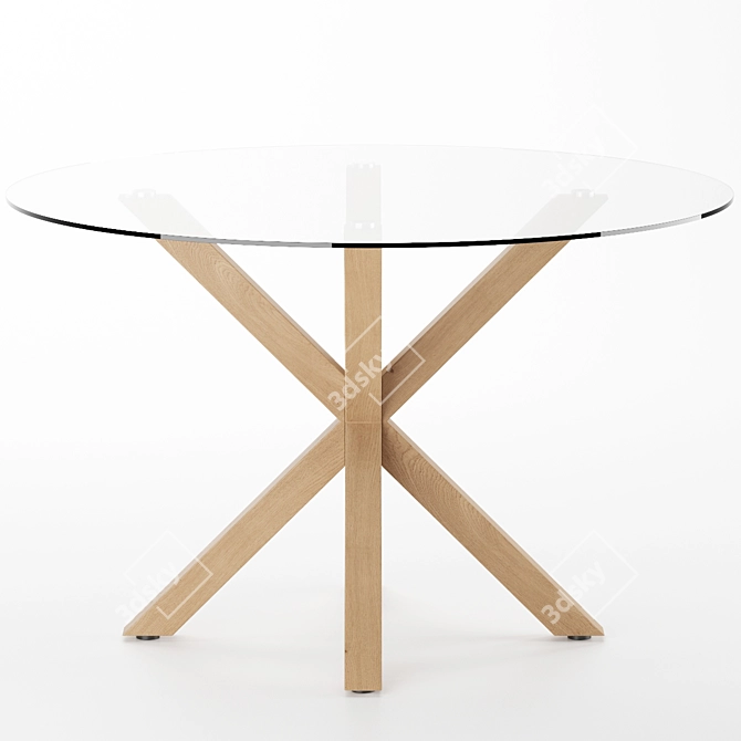 Elegant Arya Dining Table 3D model image 4