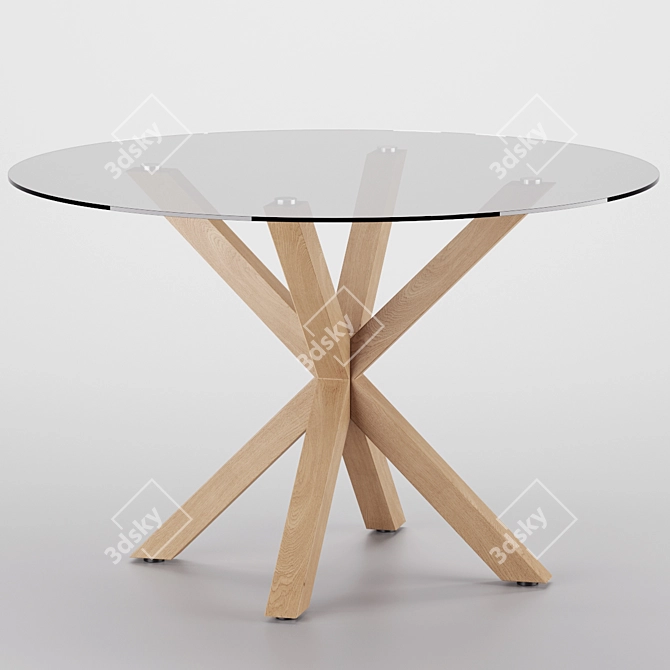 Elegant Arya Dining Table 3D model image 7