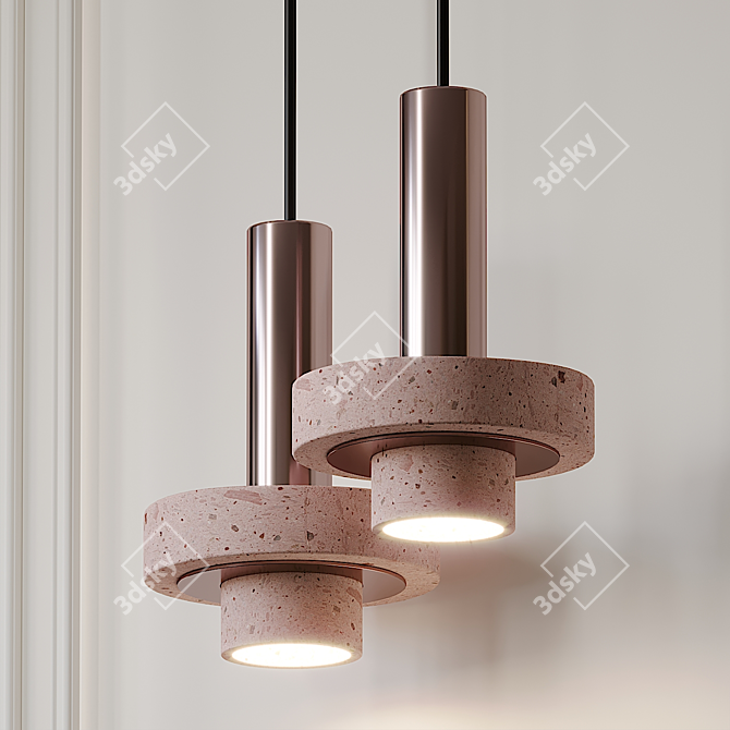 Ambra Pendant: Sleek Elegance by David Pompa 3D model image 1