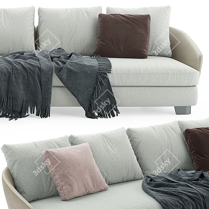 Elegance Redefined: Minotti Lawson Sofa 3D model image 3