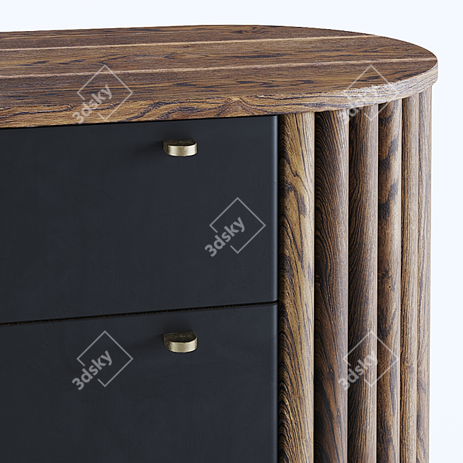 Ribbed Credenza by Dmitriy & Co 3D model image 2