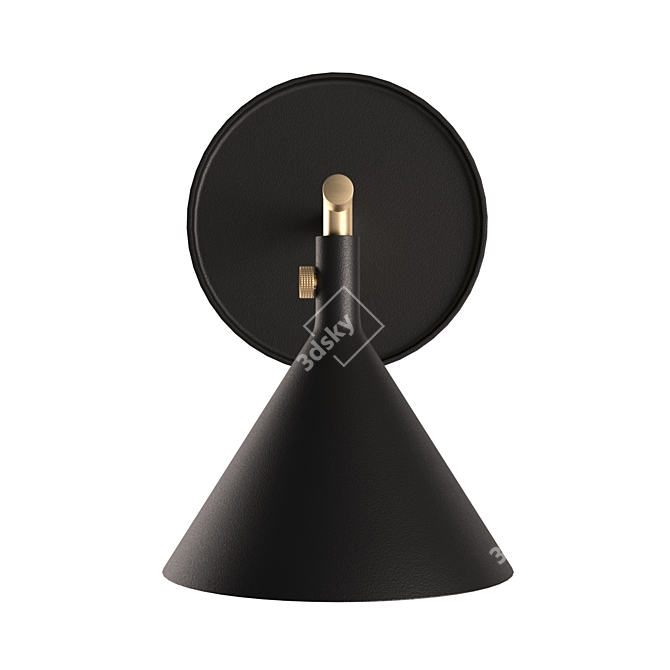 Minimalist Cast Sconce Wall Lamp 3D model image 2