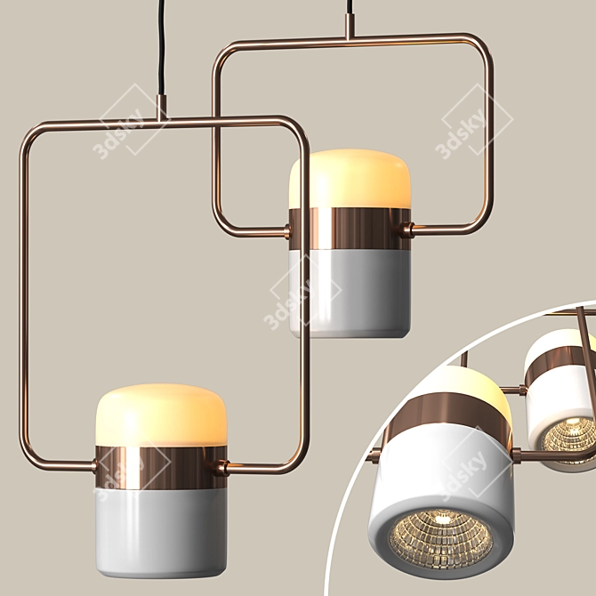 Delight White Pendant Lamp 3D model image 1