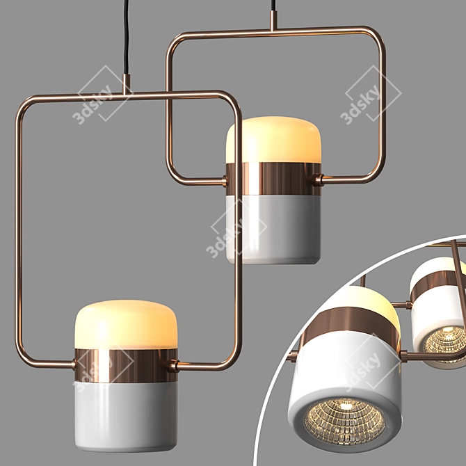 Delight White Pendant Lamp 3D model image 4