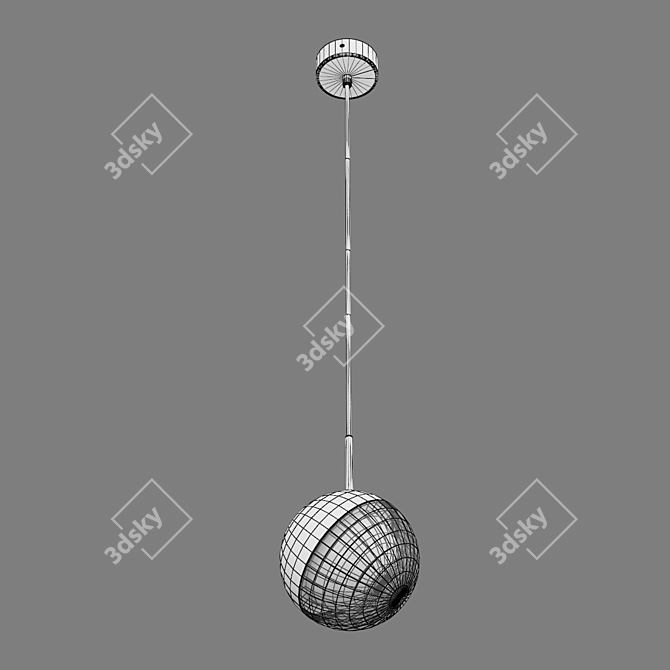 Contemporary Brass Pendant Light 3D model image 3