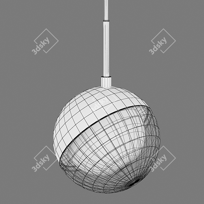 Contemporary Brass Pendant Light 3D model image 4