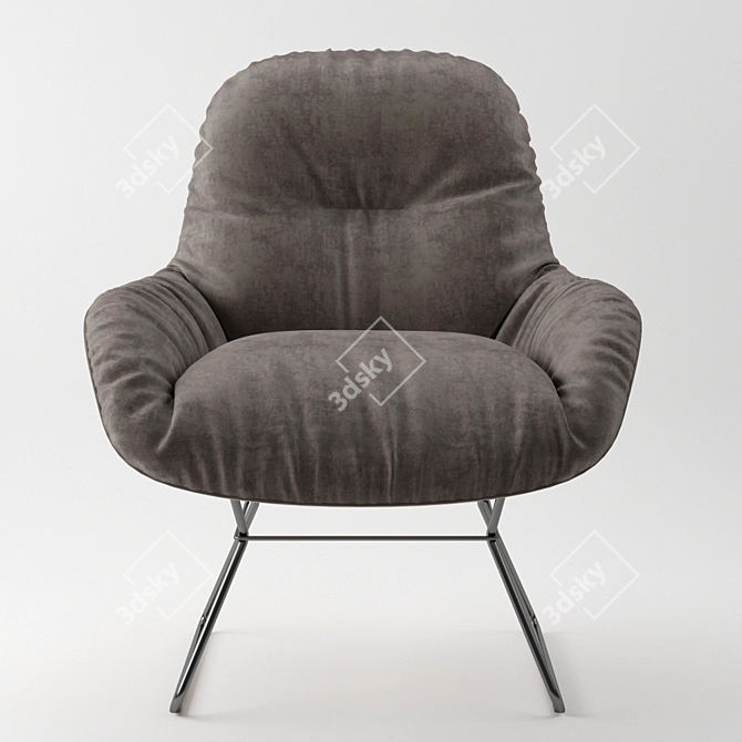 Leya Lounge Chair: Sleek and Stylish 3D model image 3