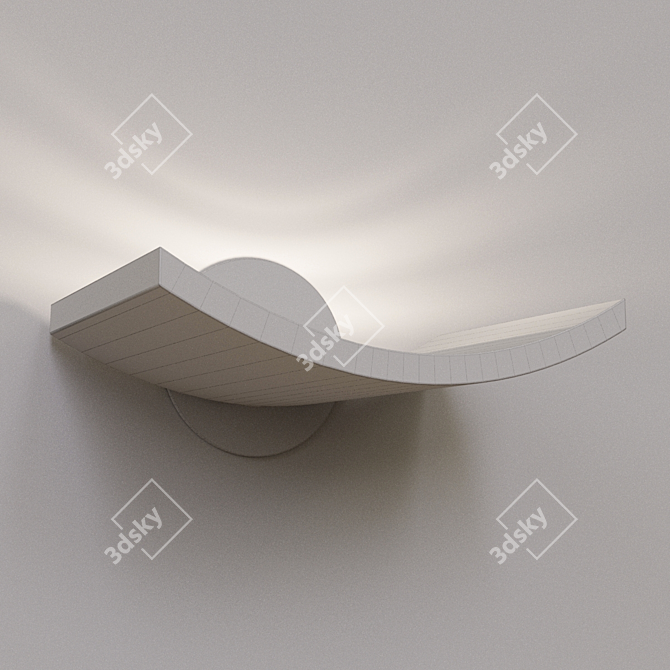 Minimalist Micro LED Wall Sconce 3D model image 2