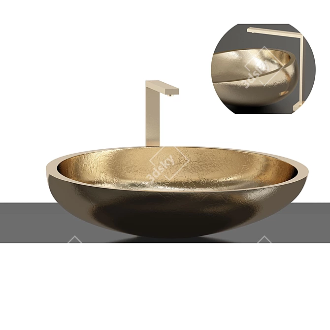 Gold Leaf Vetrofreddo Kool Max Sink 3D model image 3