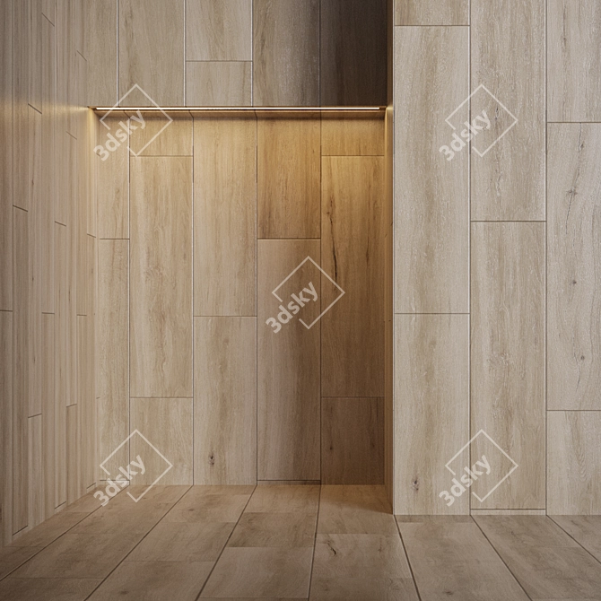 Sleek Bathroom Tiles: Light Tree 3D model image 2