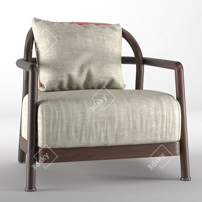 Elegant ALISON Armchair: Perfect Blend of Style and Comfort 3D model image 1