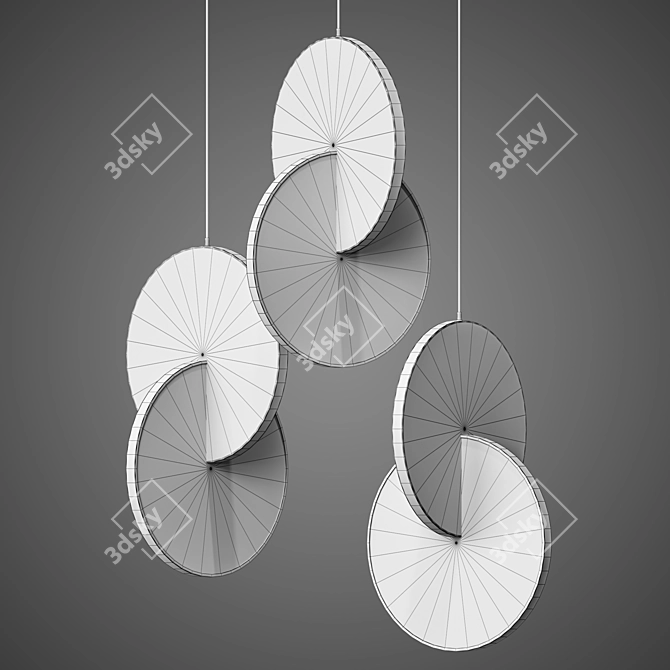 Sunrise B Chandelier: Elegant & Modern 3D model image 2