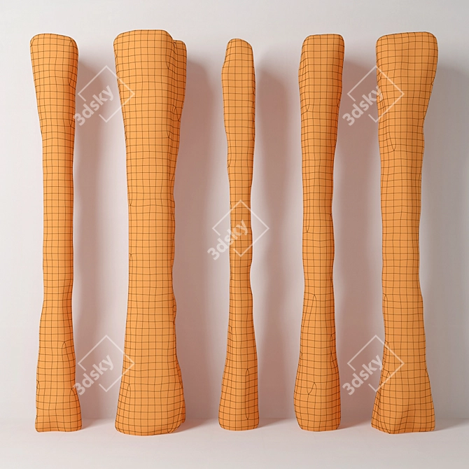 Decorative Rock Stone Column: Elegant and Versatile 3D model image 4