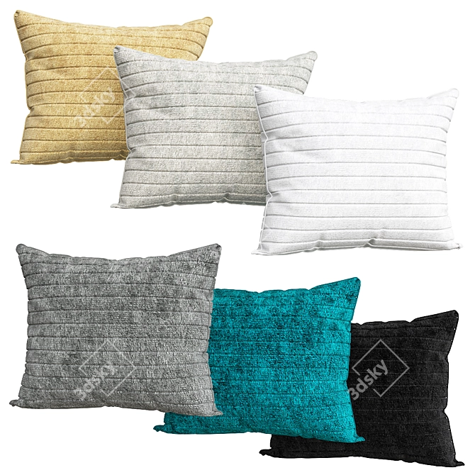 Cozy Decorative Pillows 3D model image 1