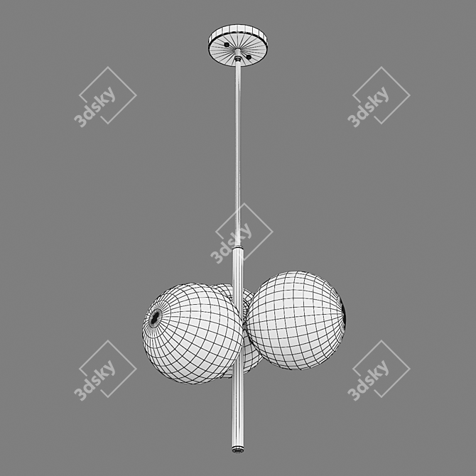 Croco Lightstar Chandelier 3D model image 3