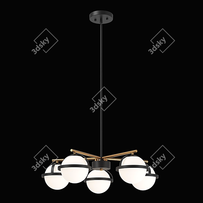 Croco Lightstar Ceiling Light: Elegant and Versatile 3D model image 2