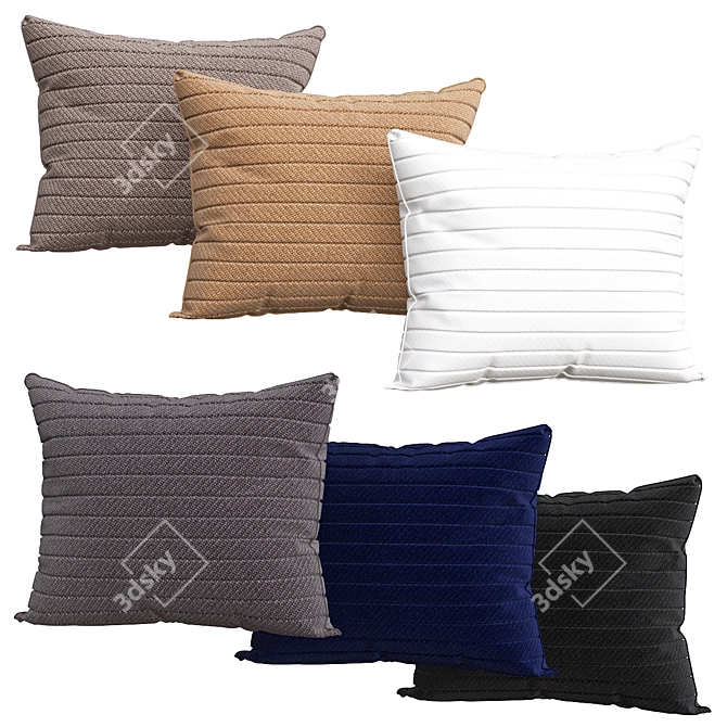 Cozy Home Decor Pillows 3D model image 1