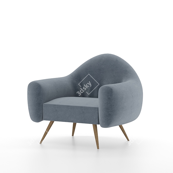 Ergonomic Puffy Chair | 3D Models Included 3D model image 3