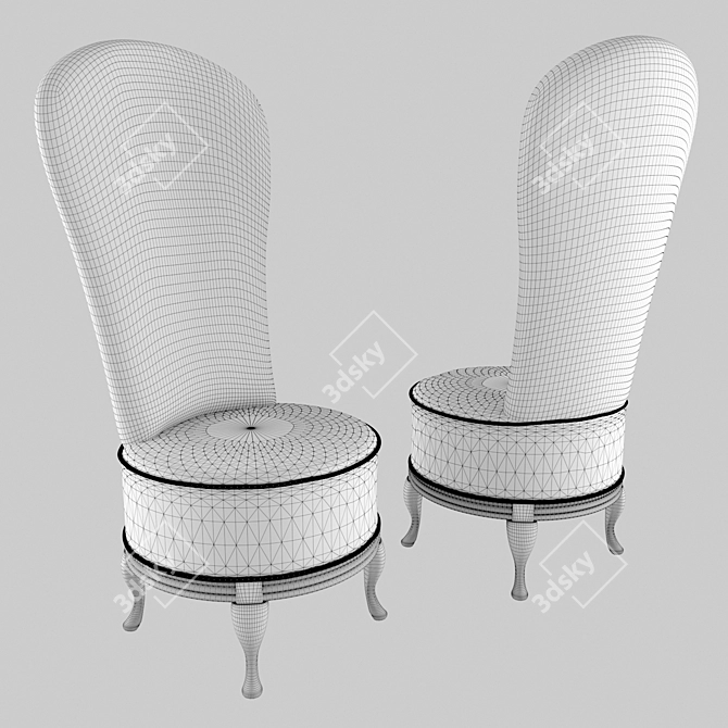 Elegant Ergonomic Chair - S91TR 3D model image 2