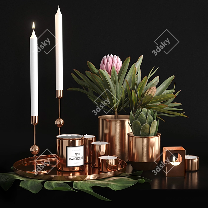 Elegant H&M Home Decor Set 3D model image 1