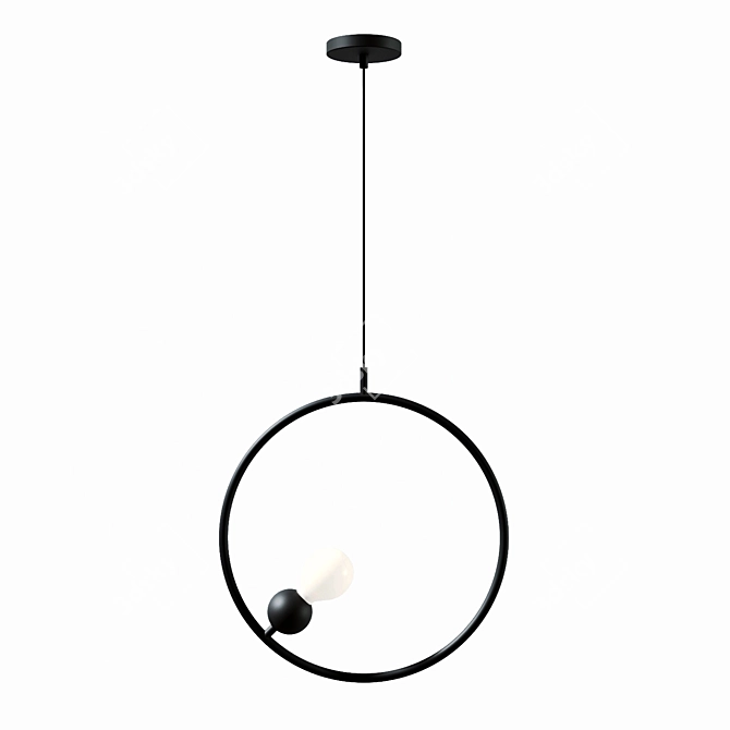 Modern Maple Pendant Lamp 3D model image 1